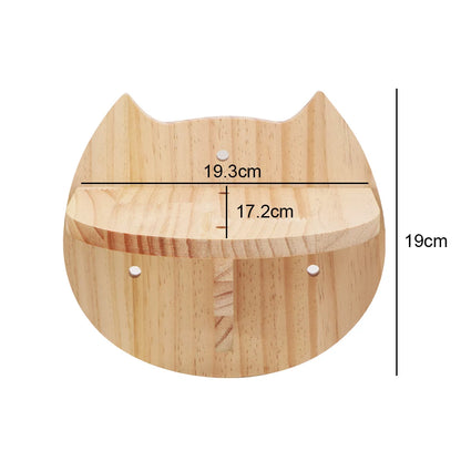 Wall Mounted Cat Shelves Scratching Post Wooden Cat Tree Perches for Wall Cat Steps Ladder Hammock Cat Climbing Wall Furniture