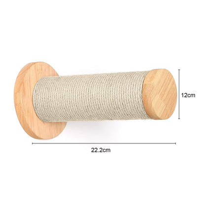 Wall Mounted Cat Shelves Scratching Post Wooden Cat Tree Perches for Wall Cat Steps Ladder Hammock Cat Climbing Wall Furniture