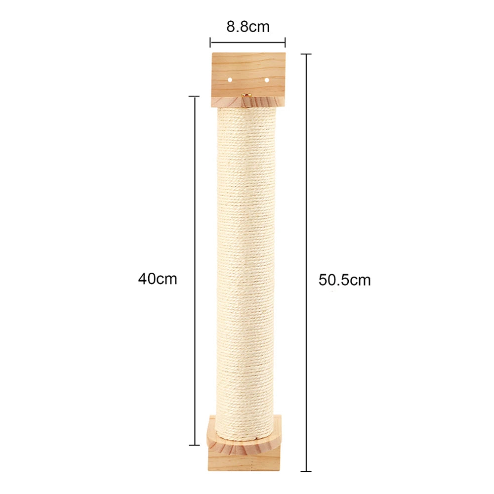 Wall Mounted Cat Shelves Scratching Post Wooden Cat Tree Perches for Wall Cat Steps Ladder Hammock Cat Climbing Wall Furniture