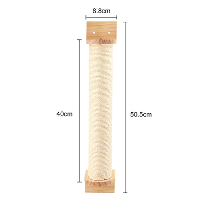 Wall Mounted Cat Shelves Scratching Post Wooden Cat Tree Perches for Wall Cat Steps Ladder Hammock Cat Climbing Wall Furniture