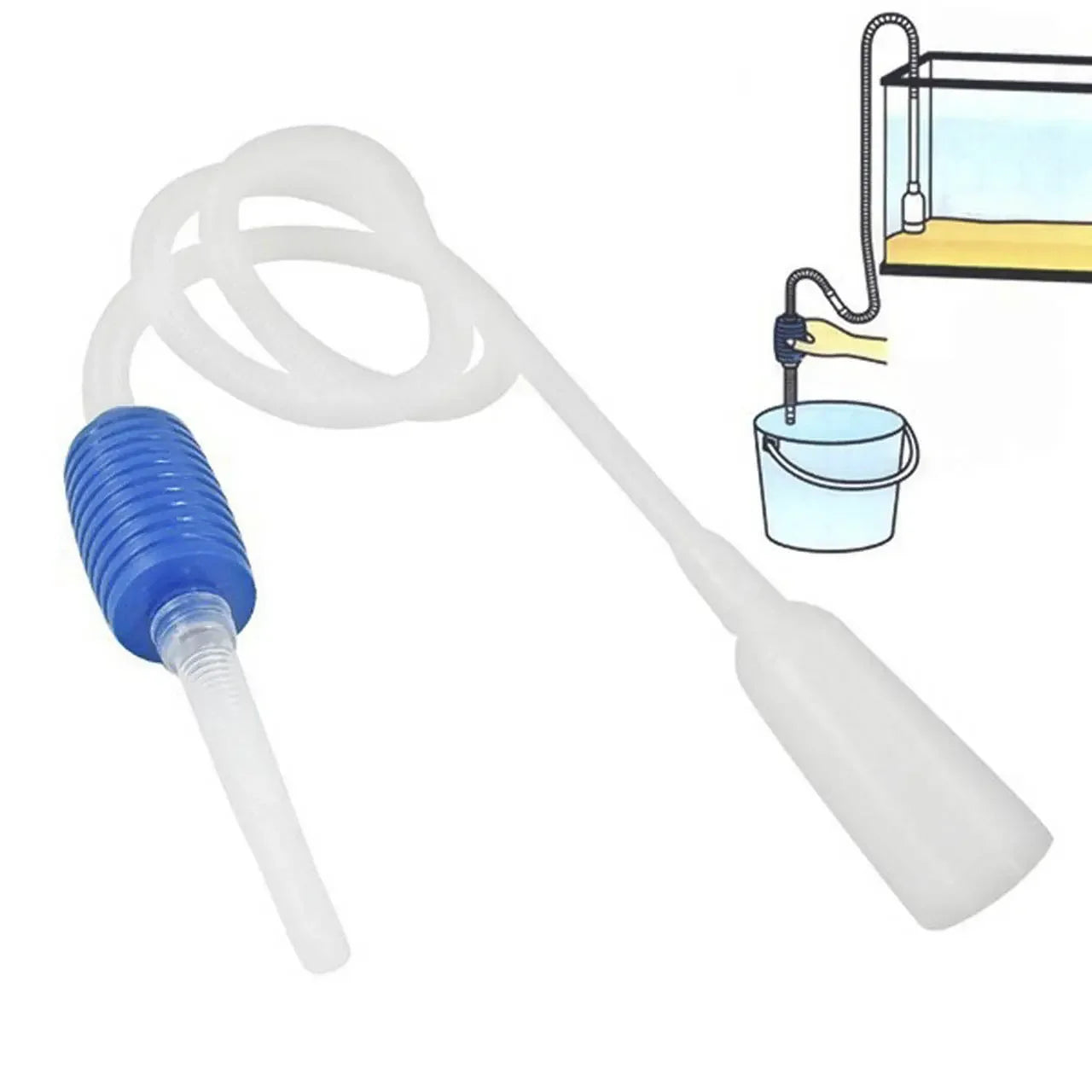 Semi-Automatic Aquarium Clean Vacuum Water Change Changer Gravel Aquarium Simple Fish Tank Vacuum Siphon Pump Cleaner