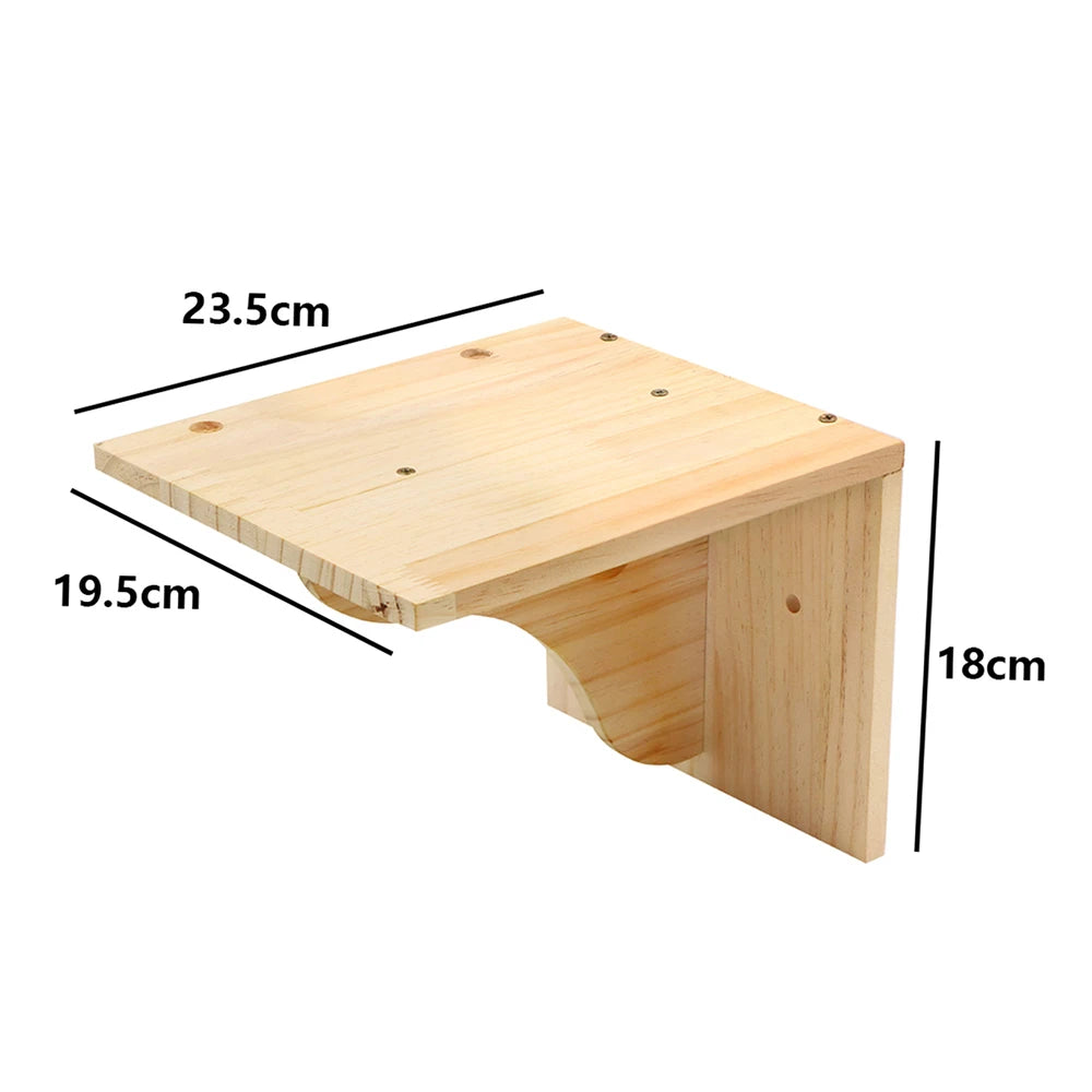 Wall Mounted Cat Shelves Scratching Post Wooden Cat Tree Perches for Wall Cat Steps Ladder Hammock Cat Climbing Wall Furniture