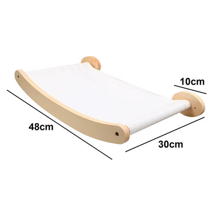 Wall Mounted Cat Shelves Scratching Post Wooden Cat Tree Perches for Wall Cat Steps Ladder Hammock Cat Climbing Wall Furniture