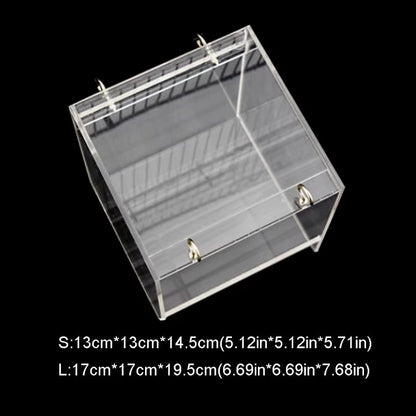 Deluxe Bird Bath Cage Adjustable Hanging Large Clear View Transparent Pet Parrot Bath Household Bird Cage Accessories C42